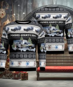 Hughes County Emergency Medical Service AOP Christmas Ugly Sweater Christmas Season Gift