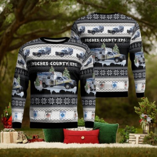 Hughes County Emergency Medical Service AOP Christmas Ugly Sweater Christmas Season Gift