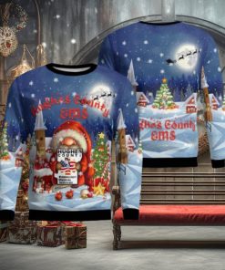 Hughes County Emergency Medical Service Aop Christmas Ugly Sweater