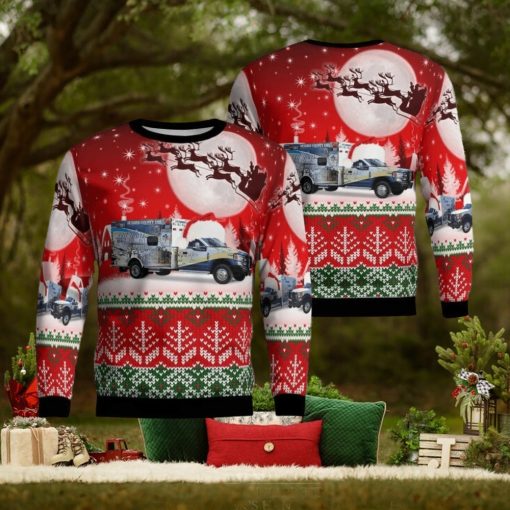 Hughes County Emergency Medical Service Aop V2 Christmas Ugly Sweater 3D
