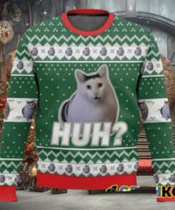 Huh Cat meme Christmas Ugly Sweater