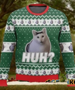 Huh Cat meme Christmas Ugly Sweater