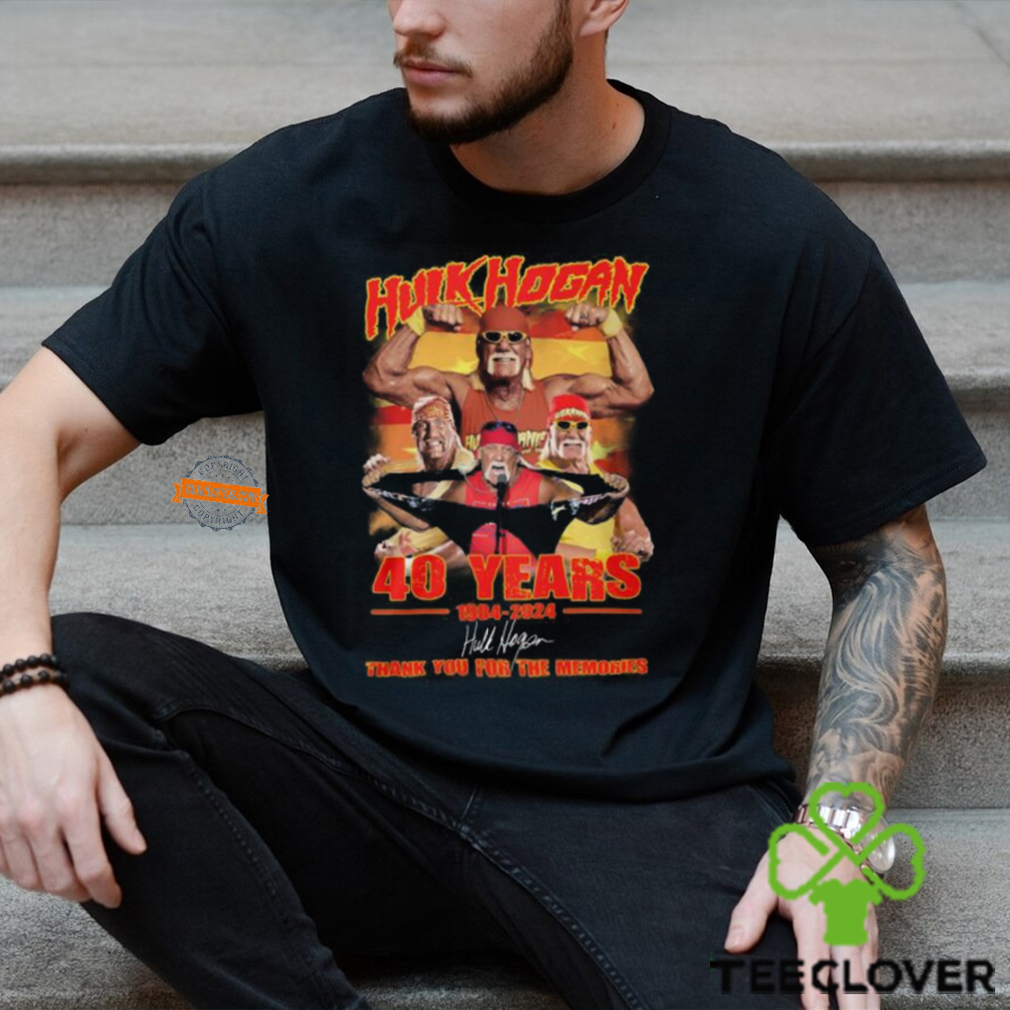 Hulk Hogan 40 Years 1984 2024 Thank You For The Memories T Shirt Hulk Hogan 40 Years 1984 2024 Thank You For The Memories T Shirt