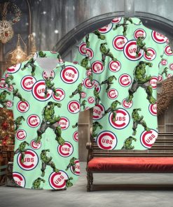 Hulk Marvel Avengers Fan Apparel Natural Light Hawaiian Shirt Chicago Cubs