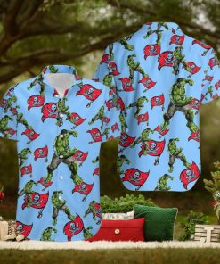 Hulk Marvel Avengers Movies Hawaiian Camp Shirt Tampa Bay Buccaneers