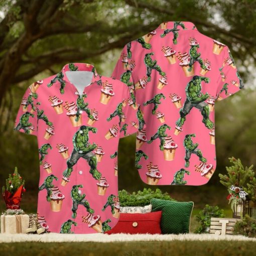 Hulk Marvel Avengers Shirts Natural Light Hawaiian Shirt Chocolate Ice Cream