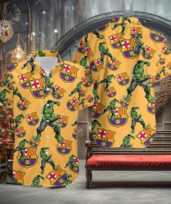 Hulk Marvel Avengers Style Clothing Funky Hawaiian Shirts Barcelona Fc