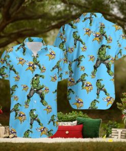 Hulk Marvel Avengers Style Clothing Hawaiian Shirt Print Minnesota Vikings