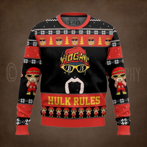 Hulk Rules Hulk Hogan WWE Ugly Sweater