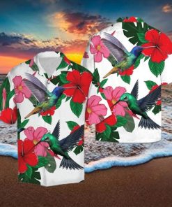 Hummingbird And Hibiscus Hawaiian Shirt