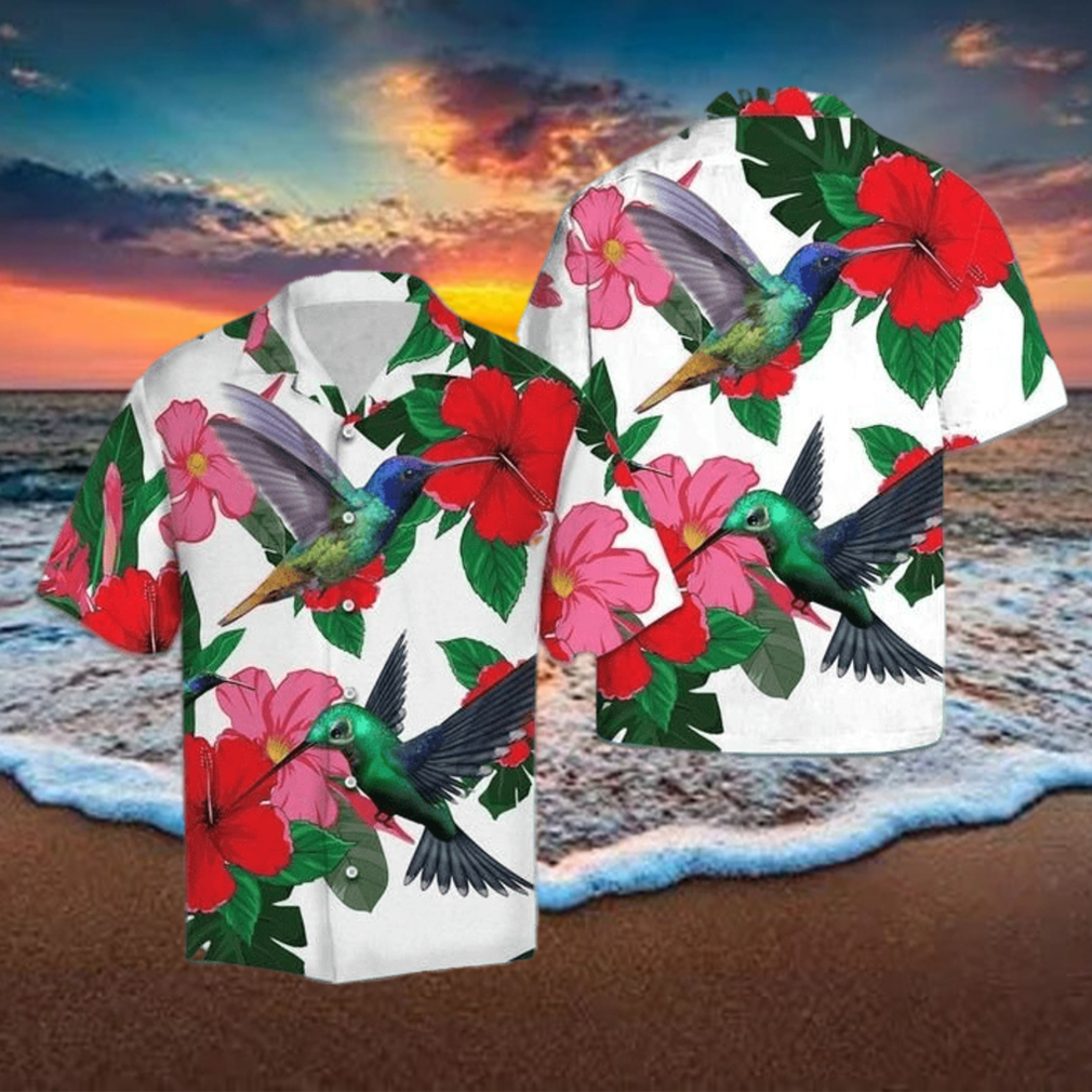 Hummingbird And Hibiscus Hawaiian Shirt Hummingbird And Hibiscus Hawaiian Shirt