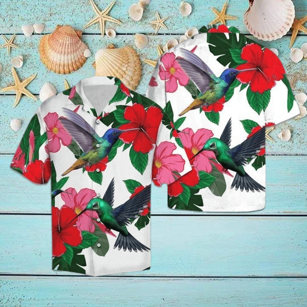 Hummingbird And Hibiscus Hawaiian Shirt Hummingbird And Hibiscus Hawaiian Shirt