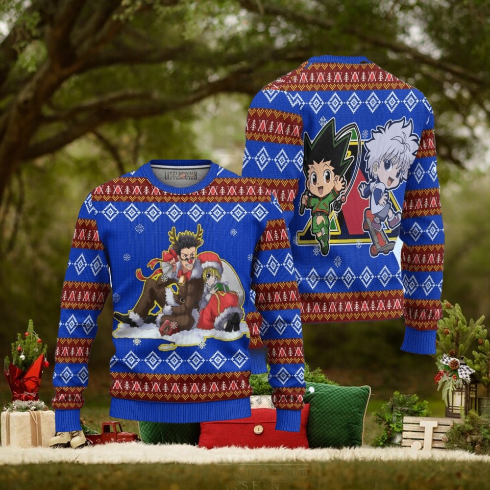 Hunter X Hunter Ugly Christmas Sweater 3D Kurapika X Leorio Gift For Big Fans Hunter X Hunter Ugly Christmas Sweater 3D Kurapika X Leorio Gift For Big Fans