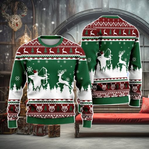 Hunting Deer Christmas Unisex Ugly Sweater