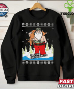 Hunting Santa Tis The Open Season Ugly Christmas Sweaters 2024 t shirt