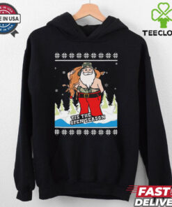 Hunting Santa Tis The Open Season Ugly Christmas Sweaters 2024 t shirt