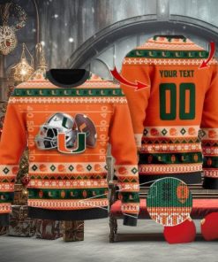 Hurricanes Custom Name & Number Personalized Knitted Ugly Christmas Sweater