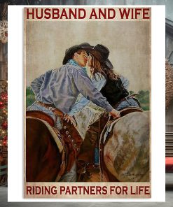 Husband And Wife Riding Partners For Life Vertical Poster