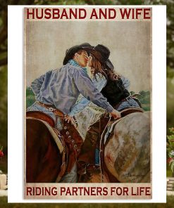 Husband And Wife Riding Partners For Life Vertical Poster