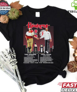Huskers Tom Osborne and John Cook thank you for the memories shirt