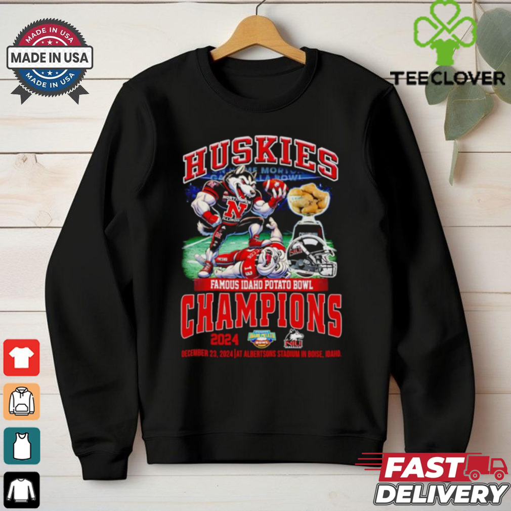 Huskies Famous Idaho Potato Bowl Champions 2024 mascot shirt Huskies Famous Idaho Potato Bowl Champions 2024 mascot shirt