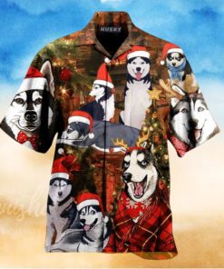 Husky Christmas Aloha Shirt, Funny Christmas Gift Ideas