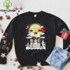 Husky Dog Hat Santa Sleigh Christmas Shirt