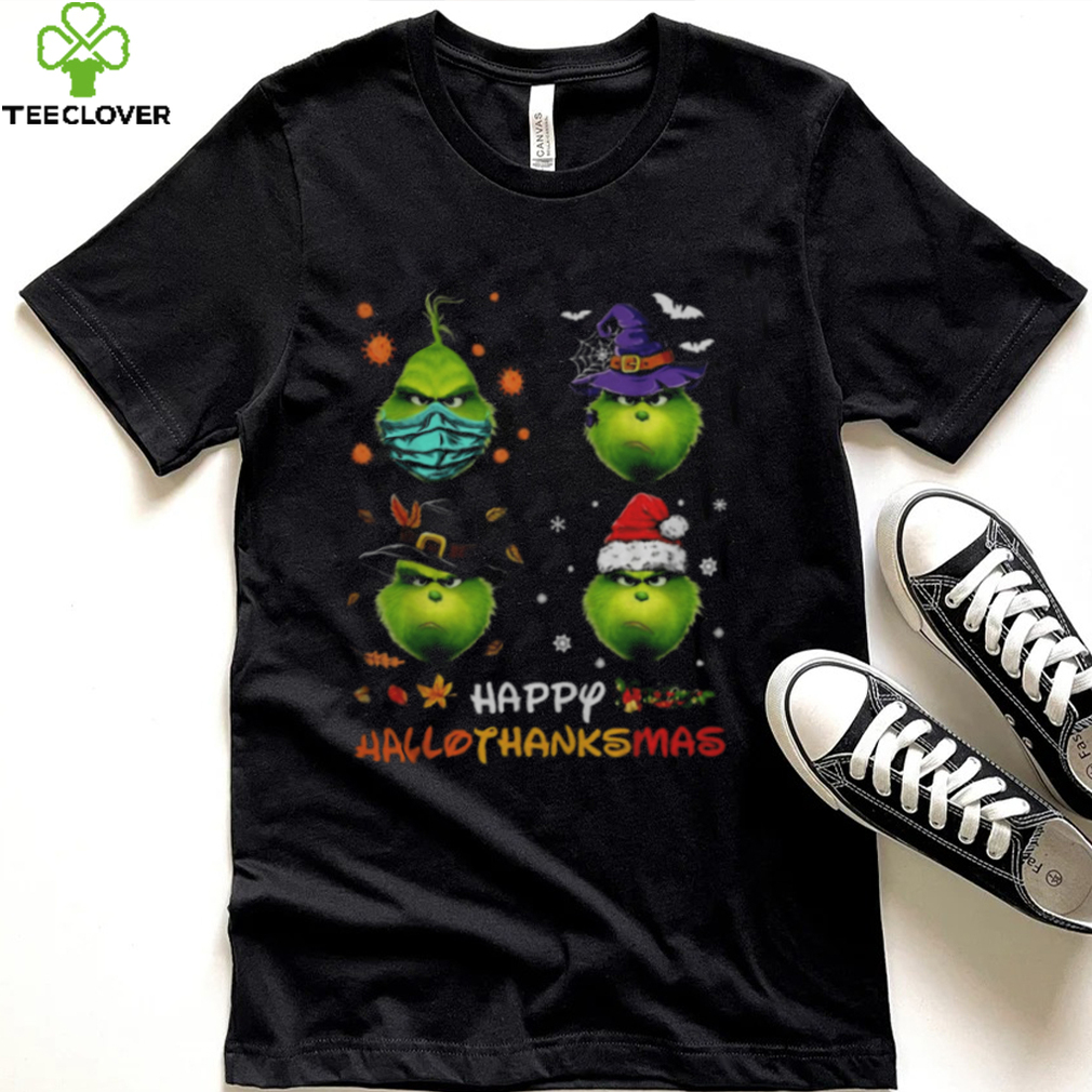 Happy Hallothanksmas Grinch And Merry Christmas shirt Happy Hallothanksmas Grinch And Merry Christmas shirt