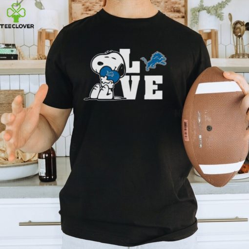 Snoopy Love Detroit Lions T Shirt