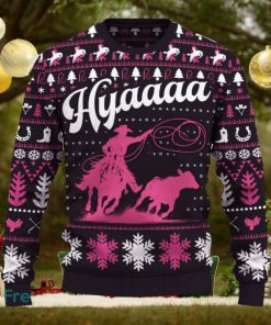 Hyaaaa Breakaway Roping Ugly Christmas Sweater New Pattern Tree Holidays Gift Fans