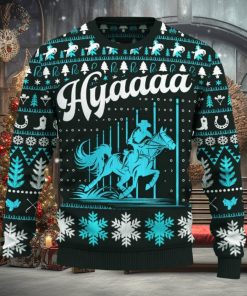 Hyaaaa Pole Bending Snowflakes Ugly Xmas Sweater Trending Gift Holidays