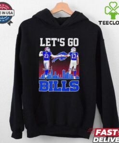 Hyde and Allen Buffalo Bills football city skyline signatures shirt