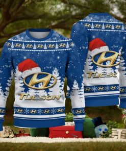 Hyundai Tucson Logo Wearing Santa Hat Christmas Gift Ugly Christmas Sweater Christmas Gift Ideas
