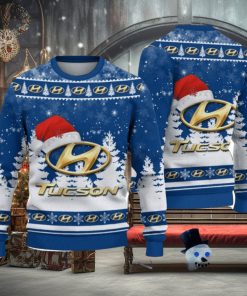 Hyundai Tucson Logo Wearing Santa Hat Christmas Gift Ugly Christmas Sweater Christmas Gift Ideas 1 Hyundai Tucson Logo Wearing Santa Hat Christmas Gift Ugly Christmas Sweater Christmas Gift Ideas