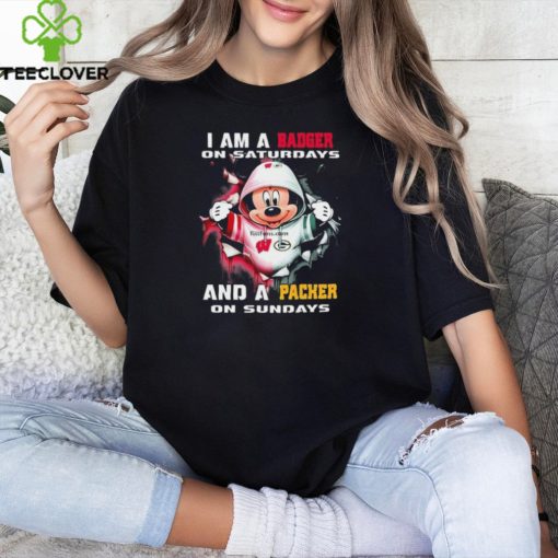 I Am A Badger On Saturdays And A Packers On Sundays t hoodie, sweater, longsleeve, shirt v-neck, t-shirt