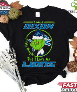 I Am A Dixon Hate People People But I Love My Lions Shirt featuring a humorous design expressing a love for the Detroit Lions despite a preference for solitude.