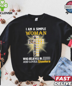 I Am A Simple Woman Who Believes In Jesus And Loves Steelers Logo Shirt