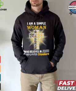 I Am A Simple Woman Who Believes In Jesus And Loves Steelers Logo Shirt