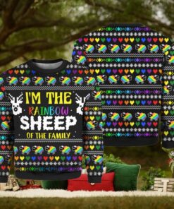 I Am The Rainbow Sheep Of Family Ugly Christmas Sweater