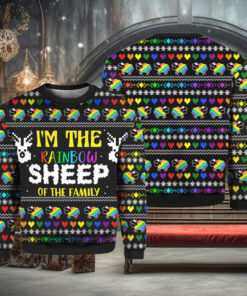 I Am The Rainbow Sheep Of Family Ugly Christmas Sweater