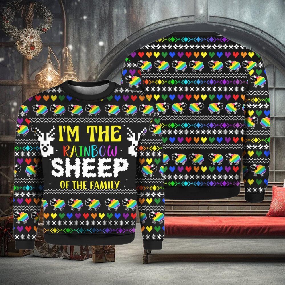 I Am The Rainbow Sheep Of Family Ugly Christmas Sweater I Am The Rainbow Sheep Of Family Ugly Christmas Sweater