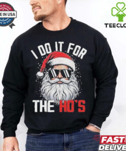 I Do It For The Hos Cute Xmas Santa Claus Tee Shirt