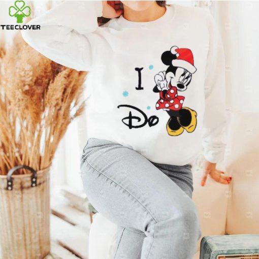 I Do Minnie Mouse Santa Claus Hat Snowflakes Shirts, Disney Christmas T Shirt