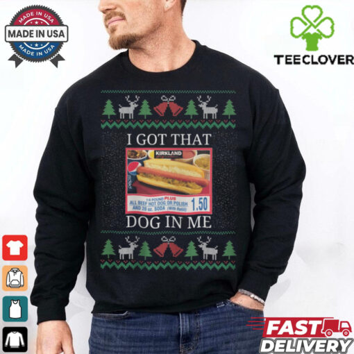I Got That Dog in Me Ugly Christmas Sweater   Costco Kirkland Signature Holiday Party Shirt