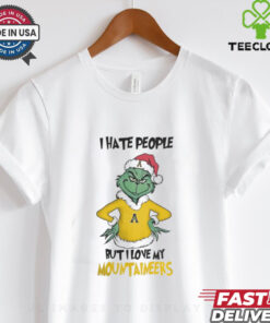 I Hate People But I Love My Appalachian State Mountaineers Grinch Merry Christmas Shirt