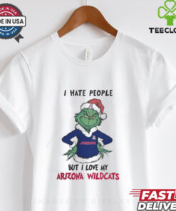 I Hate People But I Love My Arizona Wildcats Grinch Merry Christmas Shirt