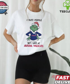 I Hate People But I Love My Arizona Wildcats Grinch Merry Christmas Shirt