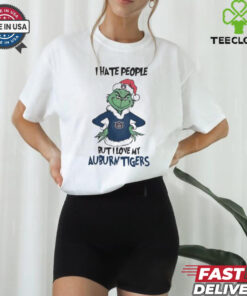 I Hate People But I Love My Auburn Tigers Grinch Merry Christmas Shirt