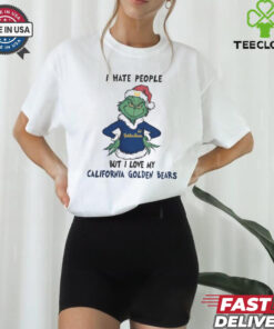 I Hate People But I Love My California Golden Bears Grinch Merry Christmas Shirt
