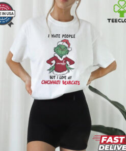 I Hate People But I Love My Cincinnati Bearcats Grinch Merry Christmas Shirt